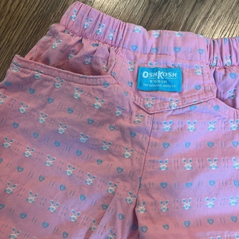 Vintage OshKosh B'Gosh Pink Bunny Pants 24M EUC
